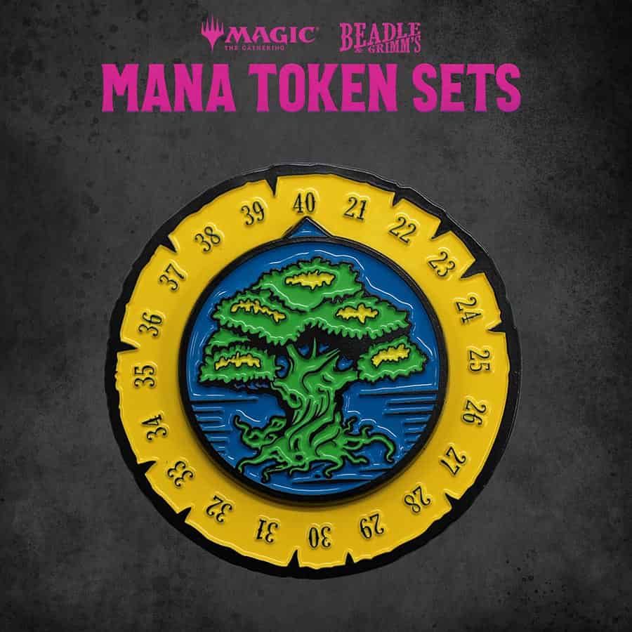 BEADLE AND GRIMM'S: MAGIC THE GATHERING: GREEN MANA TOKEN SET