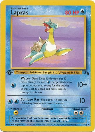 lapras fossil first edition