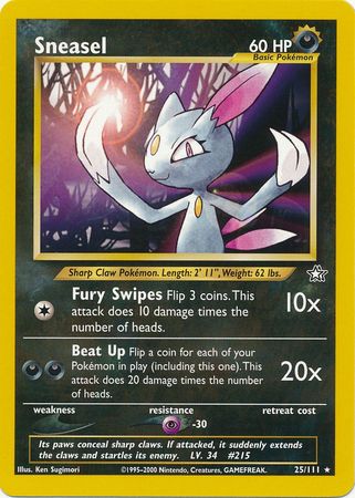 Sneasel #25 Pokemon Neo Genesis