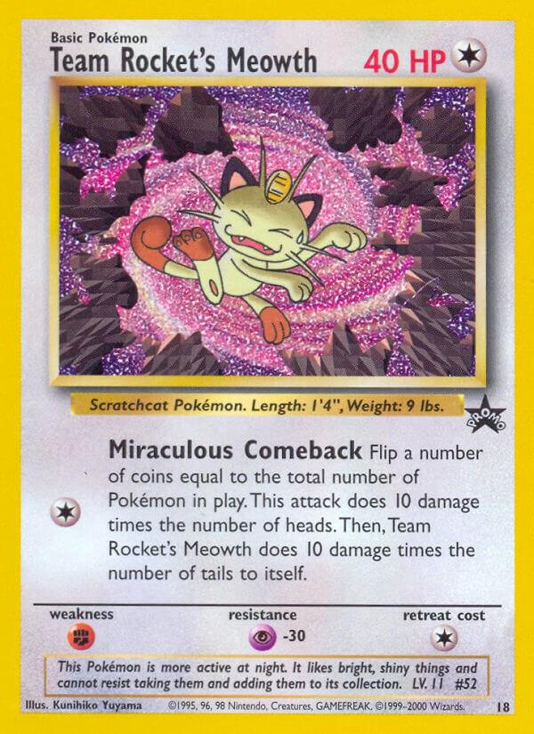 Team Rocket's Meowth #18 Pokemon Promo