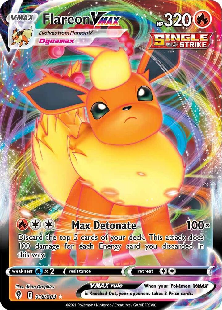 Flareon VMAX #18 Pokemon Evolving Skies