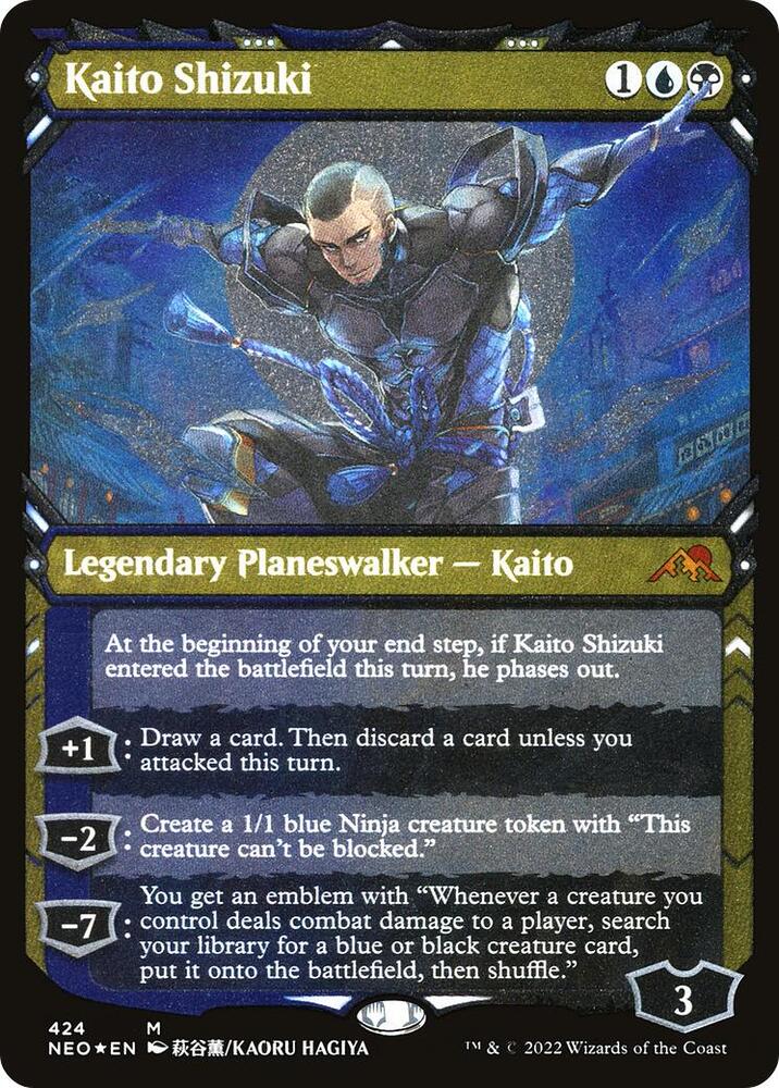 Kaito Shizuki (Showcase) (Foil Etched) - Kamigawa: Neon Dynasty (NEO)