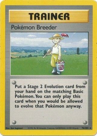 Pokemon Breeder #76 Pokemon Base Set