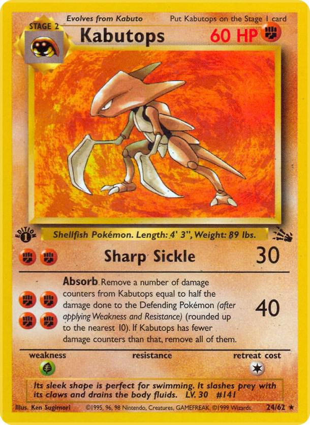 Kabutops #24 Pokemon Fossil