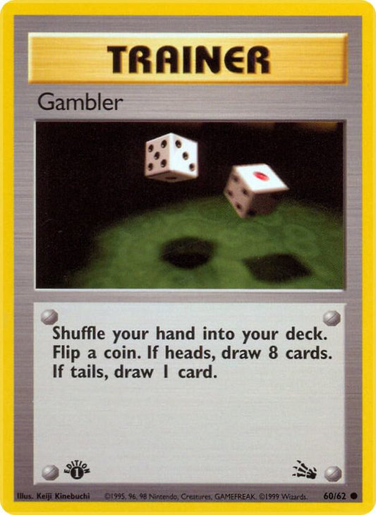 Gambler [1st Edition] #60 Pokemon Fossil