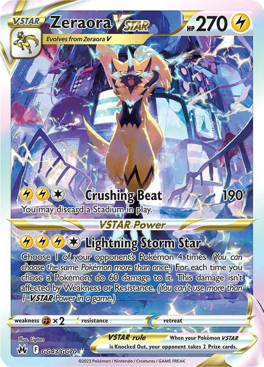 Zeraora VSTAR #GG43 Pokemon Crown Zenith