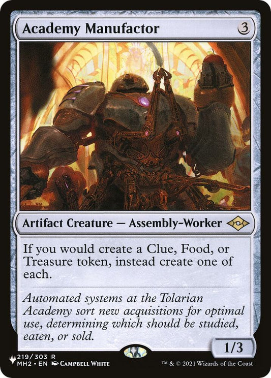 Academy Manufactor - The List Reprints