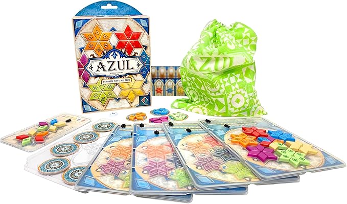 Azul Summer Pavilion Mini Board Game - Portable Travel Edition