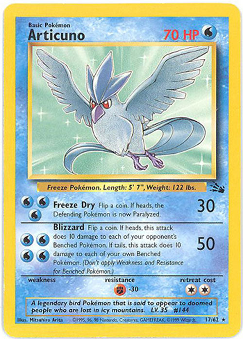 Articuno #17 Pokemon Fossil