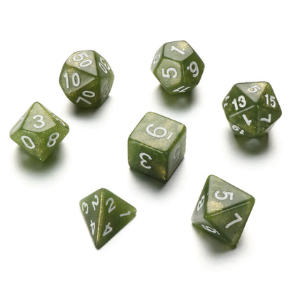 Resin Dices Polyhedral Dice 7Pcs Set Table Games Accessory D6 D8 D10 D12 D20 For D&d DND Entertainment Supplies