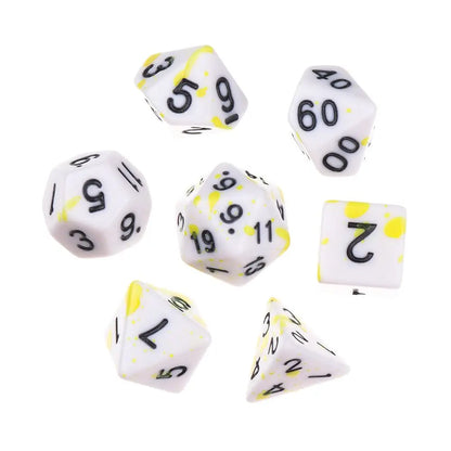 Resin Dices Polyhedral Dice 7Pcs Set Table Games Accessory D6 D8 D10 D12 D20 For D&d DND Entertainment Supplies
