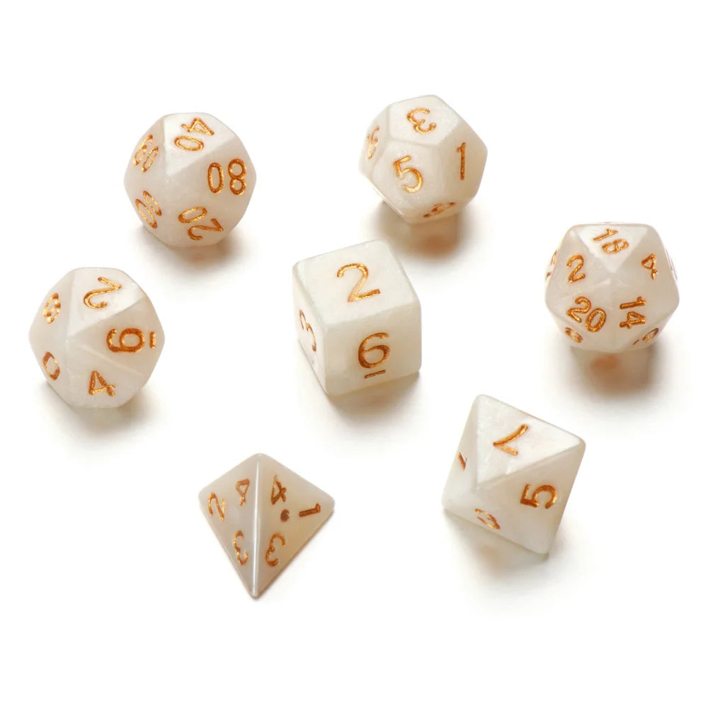 Resin Dices Polyhedral Dice 7Pcs Set Table Games Accessory D6 D8 D10 D12 D20 For D&d DND Entertainment Supplies