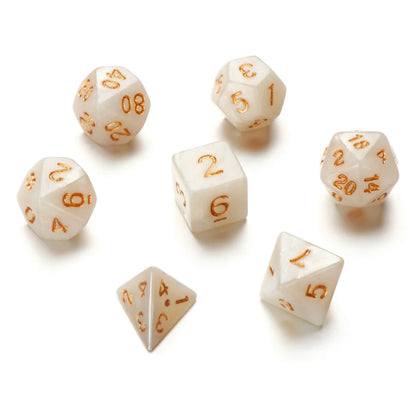 Resin Dices Polyhedral Dice 7Pcs Set Table Games Accessory D6 D8 D10 D12 D20 For D&d DND Entertainment Supplies