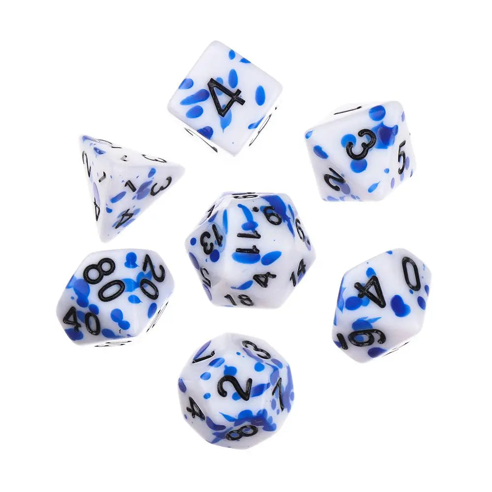 Resin Dices Polyhedral Dice 7Pcs Set Table Games Accessory D6 D8 D10 D12 D20 For D&d DND Entertainment Supplies