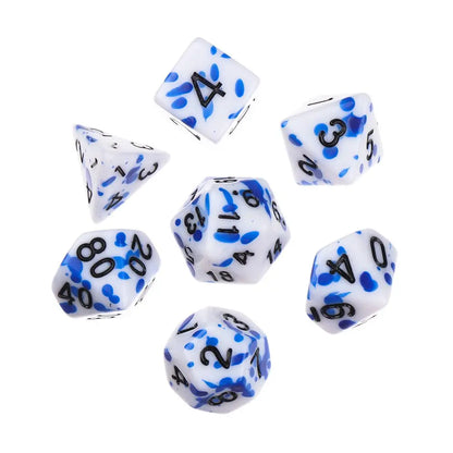 Resin Dices Polyhedral Dice 7Pcs Set Table Games Accessory D6 D8 D10 D12 D20 For D&d DND Entertainment Supplies