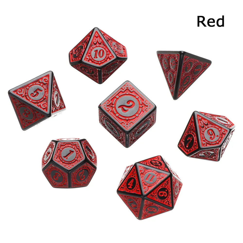 Resin Dices Polyhedral Dice 7Pcs Set Table Games Accessory D6 D8 D10 D12 D20 For D&d DND Entertainment Supplies