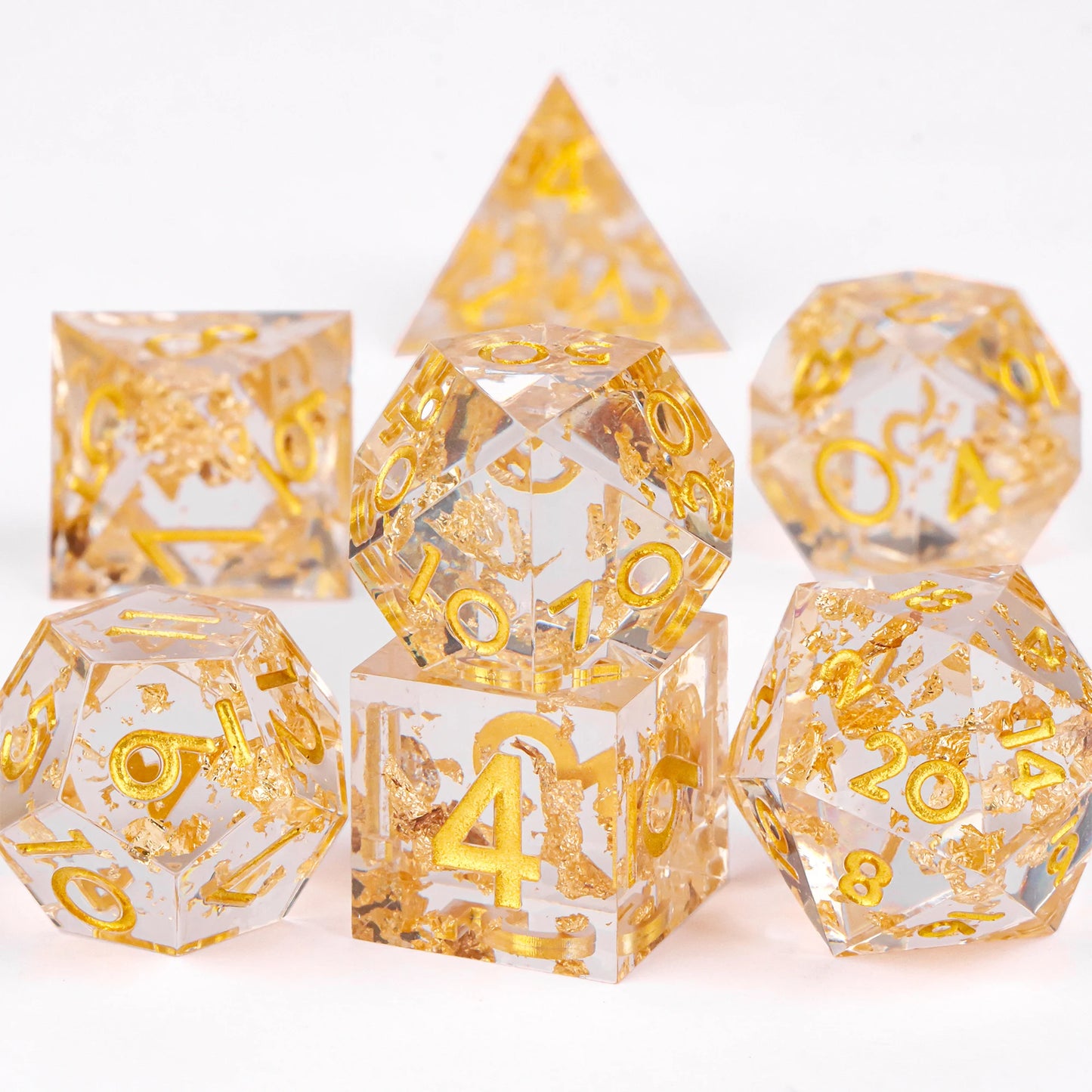 DnD Handmade Resin Dice, Polyhedral Dice Set for Dungeons and Dragons, d and d dice, Sharp Edged Resin D&D Dice, D20 Dice