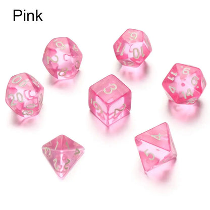 Resin Dices Polyhedral Dice 7Pcs Set Table Games Accessory D6 D8 D10 D12 D20 For D&d DND Entertainment Supplies