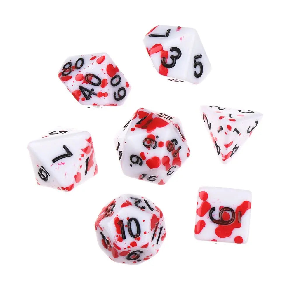 Resin Dices Polyhedral Dice 7Pcs Set Table Games Accessory D6 D8 D10 D12 D20 For D&d DND Entertainment Supplies