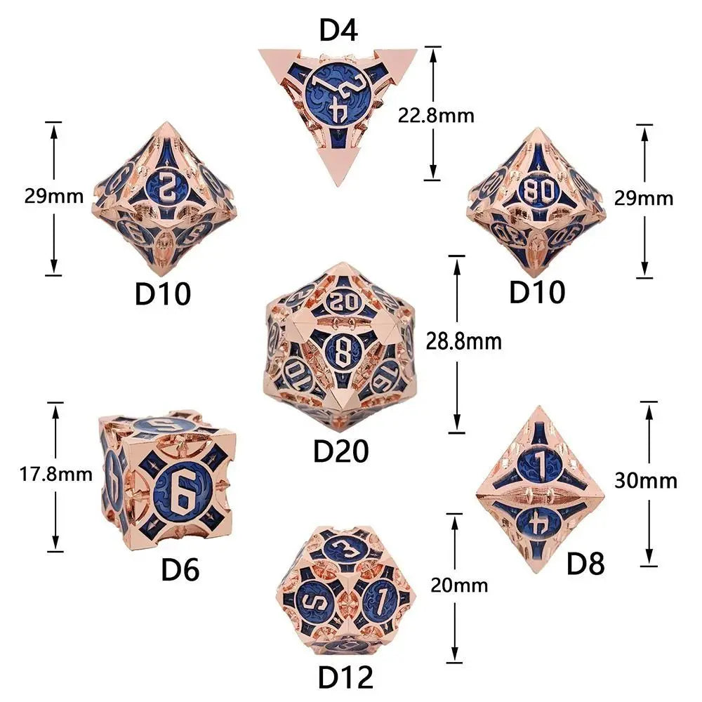 Resin Dices Polyhedral Dice 7Pcs Set Table Games Accessory D6 D8 D10 D12 D20 For D&d DND Entertainment Supplies