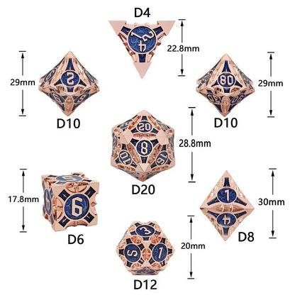 Resin Dices Polyhedral Dice 7Pcs Set Table Games Accessory D6 D8 D10 D12 D20 For D&d DND Entertainment Supplies