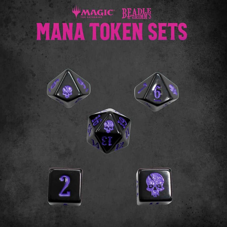 BEADLE AND GRIMM'S: MAGIC THE GATHERING: BLACK MANA TOKEN SET