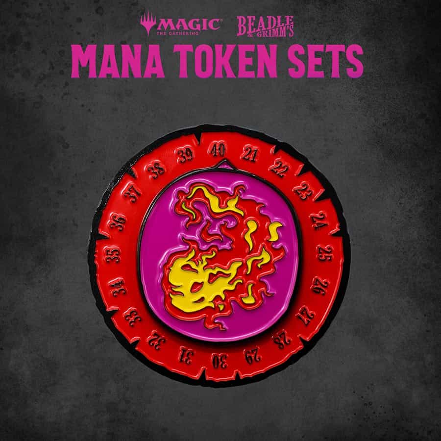 BEADLE AND GRIMM'S: MAGIC THE GATHERING: RED MANA TOKEN SET